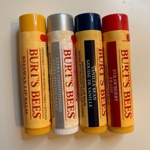 Burt's Bees Lip Chap Collection x4 - NWT